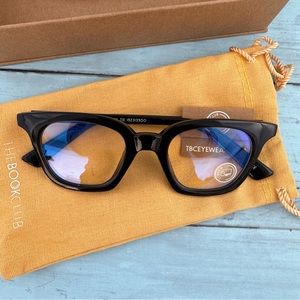Anti Blue Light Lenses Black Glasses TBC Eyewear for The Book Club Accessories